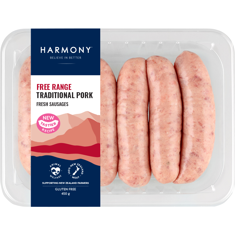 Harmony Free Range Traditional Pork Sausages 450g