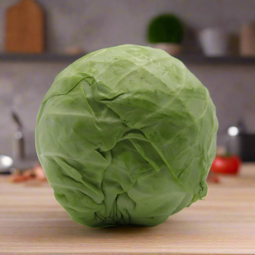 Cabbage in a kitchen