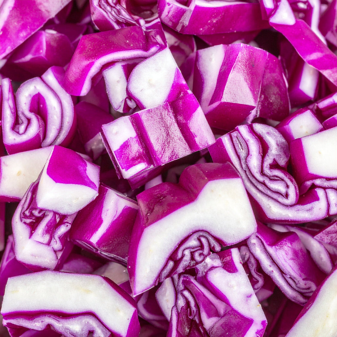Diced Red Cabbage Close Up