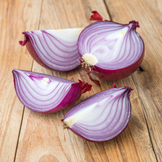 Onions Red Quartered