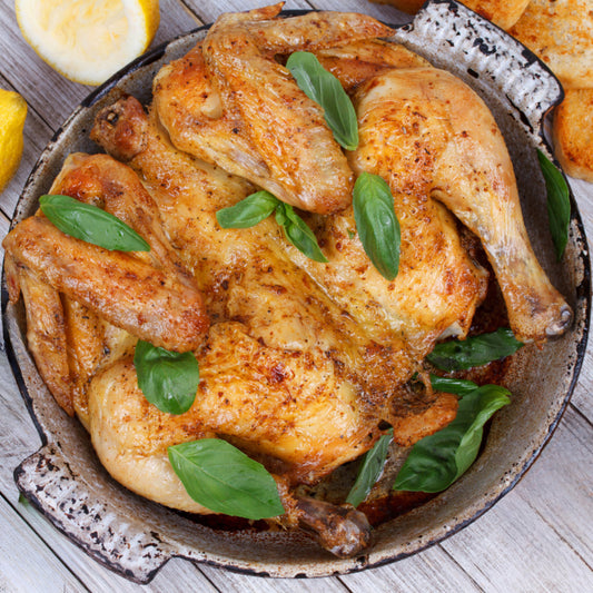 Free Range Glazed Lemon & Herb Butterflied Chicken Size 13