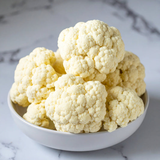 Large Cauliflower Florets in a Bowl