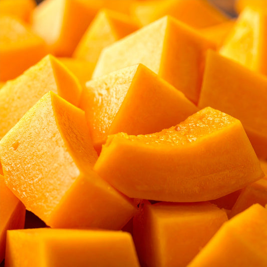 Peeled Pumpkin Pieces close up