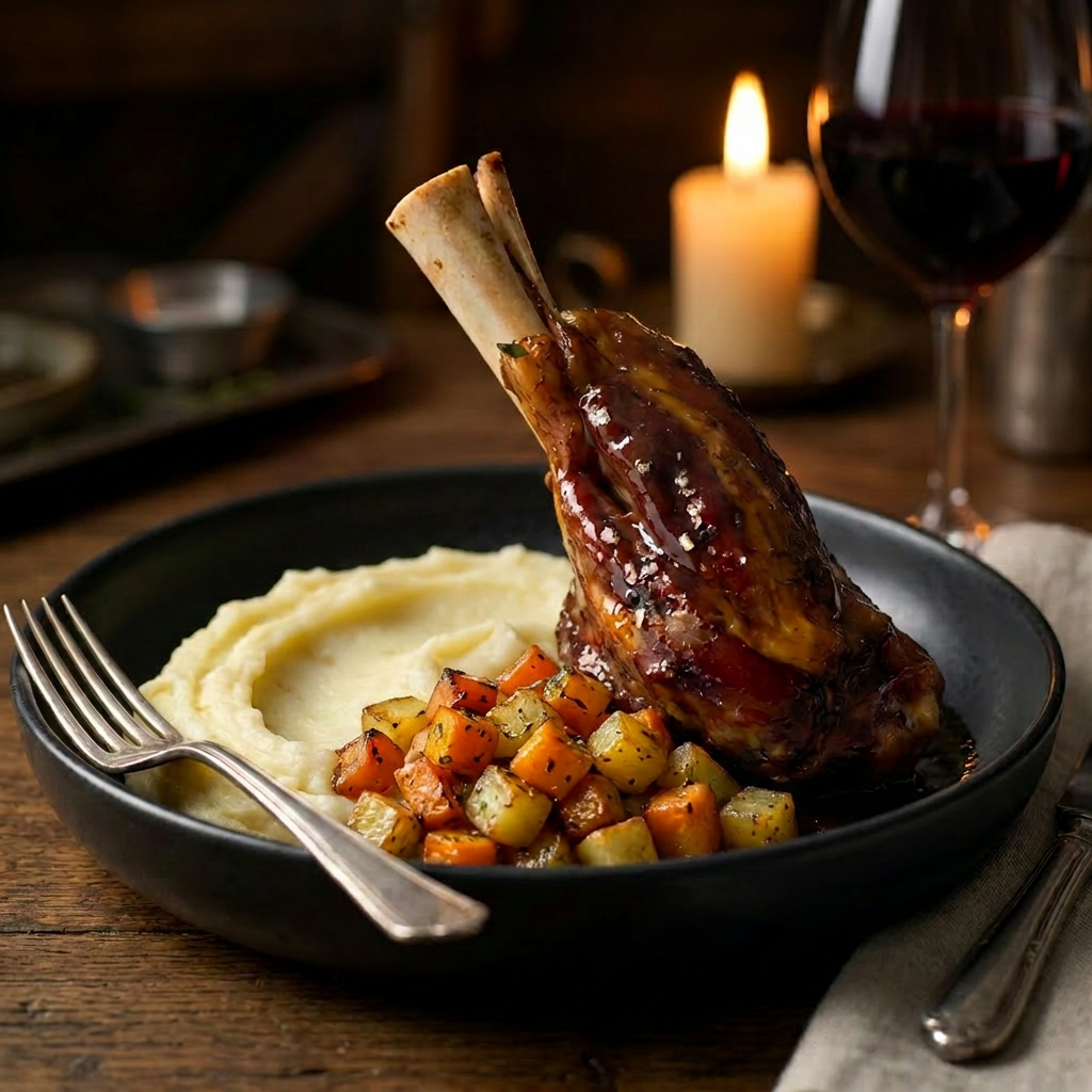 Simply Heat Classic Lamb Shanks with Seasonal Vegetables