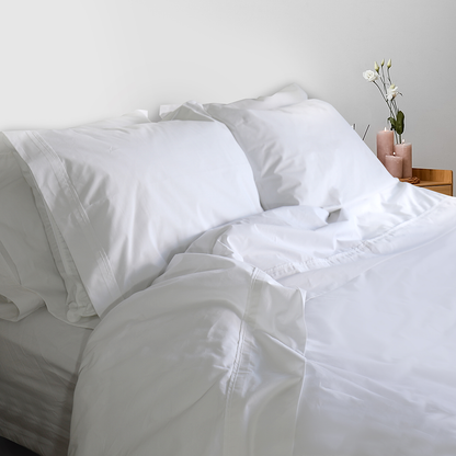 Allergy-safe Organic Cotton Sheet Sets - White