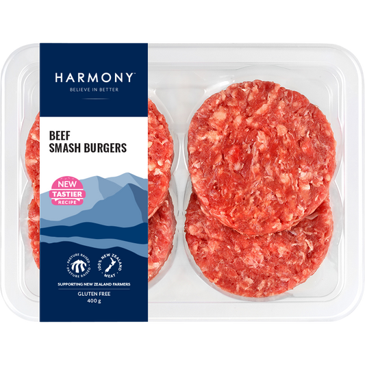 Harmony Beef Smash Burgers 400g
