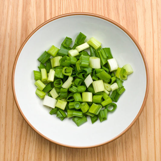 Chopped Spring Onions in a bowl