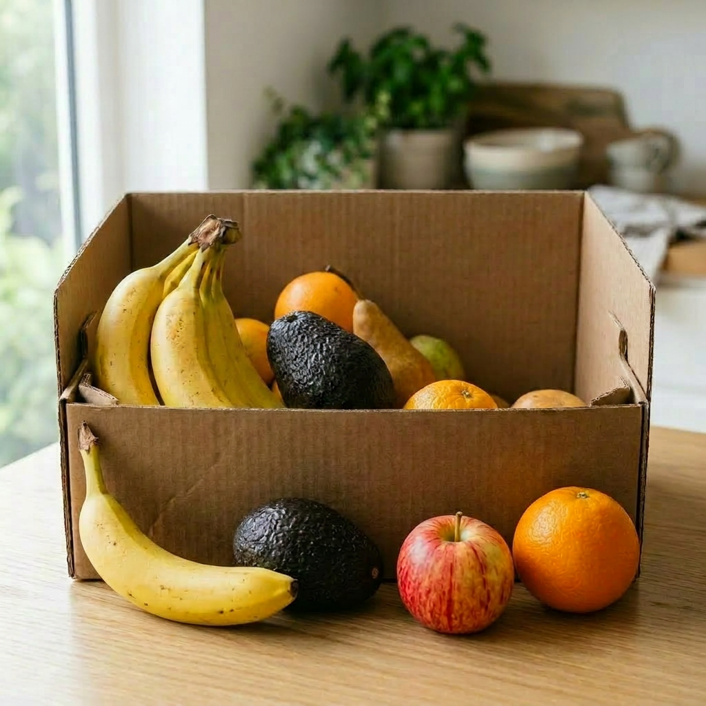 Couples Fruit Basket: a box of mixed fresh fruit