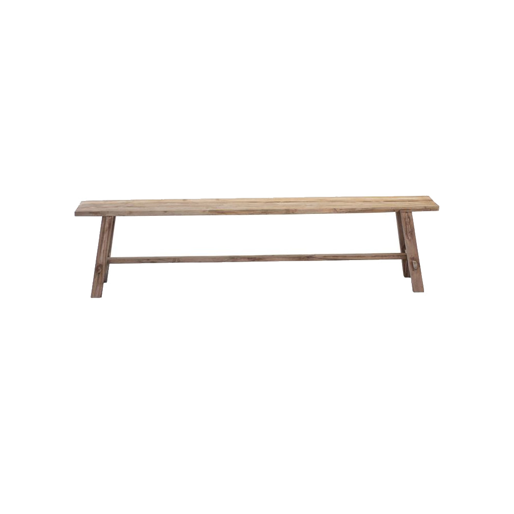 Rustic Charm and Eco-Conscious Style with the Rustico Reclaimed Teak Bench - Long, Natural