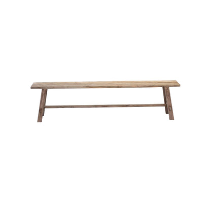 Rustic Charm and Eco-Conscious Style with the Rustico Reclaimed Teak Bench - Long, Natural