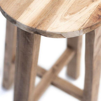 Rustico Reclaimed Teak Tall Stool - Natural