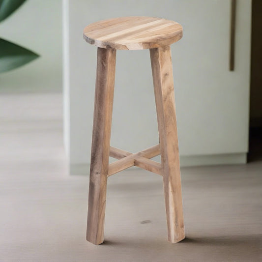 Rustico Reclaimed Teak Tall Stool - Natural