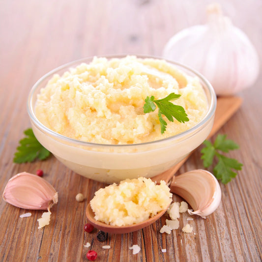 Garlic Paste in a Glass bowl