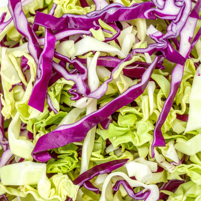 Green and Red Shredded Cabbage