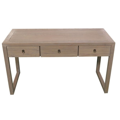 Reclaimed Elm Coastline 3 Drawer Writing Desk