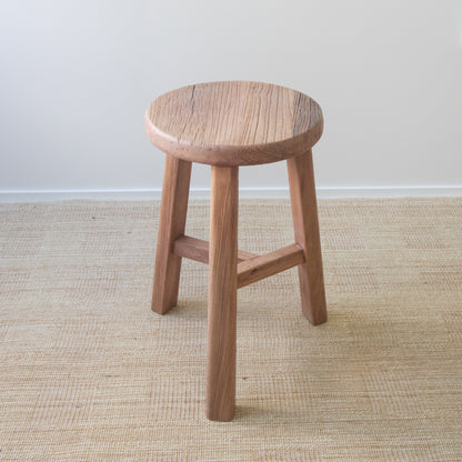 Reclaimed Elm Coastline Round Stool