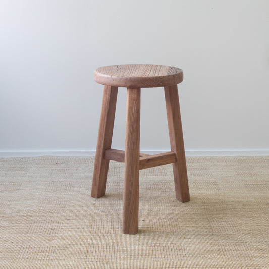 Reclaimed Elm Coastline Round Stool