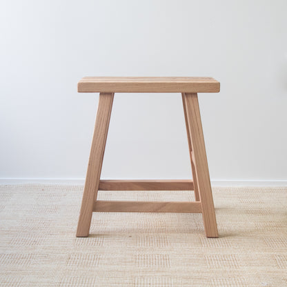 Coastline Aged Elm Rectangle Stool