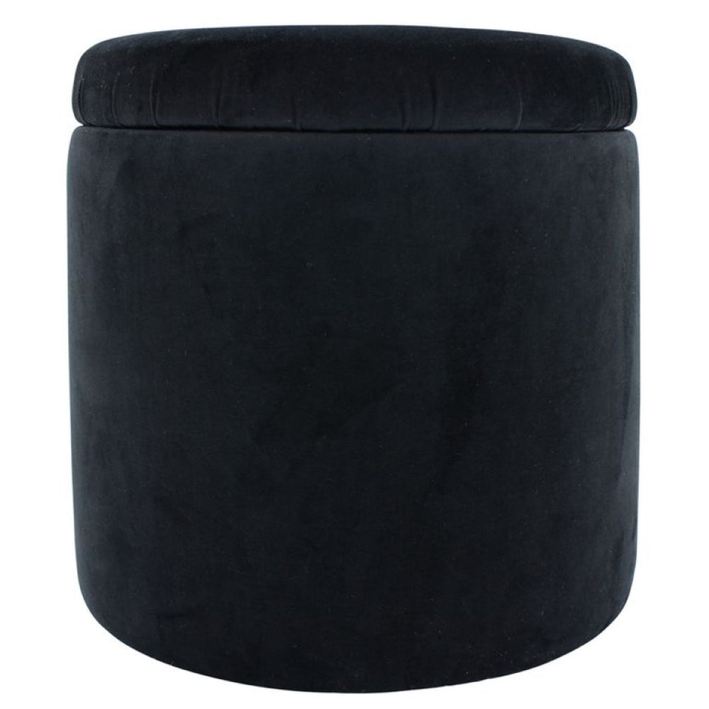 Round Velvet Ottoman