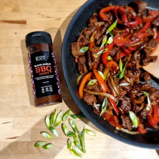 Neudorf Black Garlic BBQ Sauce - Cooking