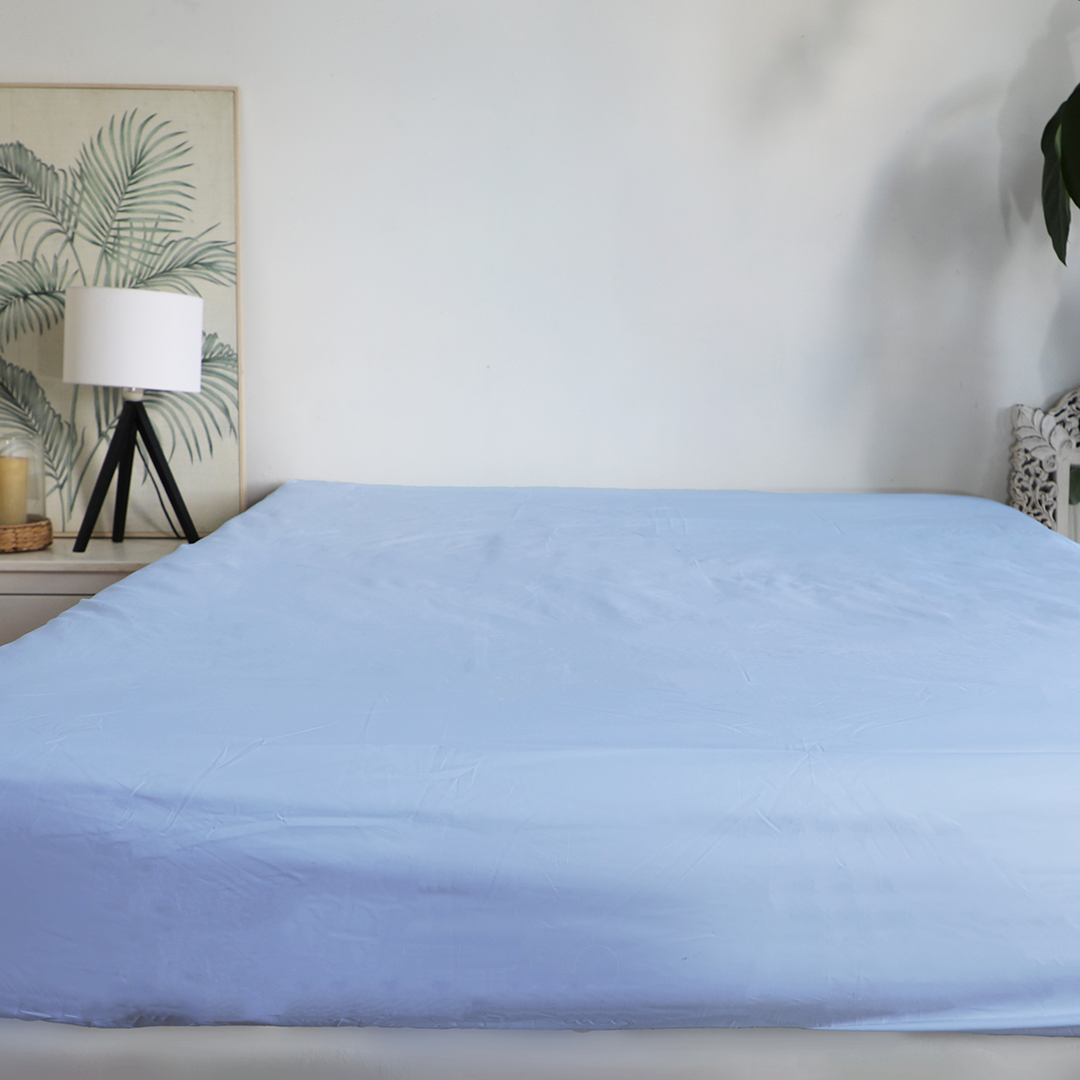 Allergy-safe Organic Cotton Fitted Sheets - Blue