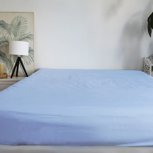 Allergy-safe Organic Cotton Fitted Sheets - Blue