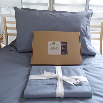 Allergy-safe Organic Cotton Sheet Sets - Blue