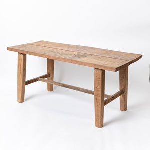 Wide Teak Bench - Natural