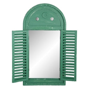 Mirror Lovure Distressed Green