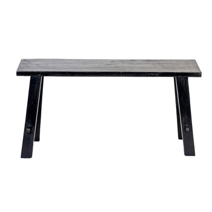 Rustico Reclaimed Teak Bench - Black, Medium