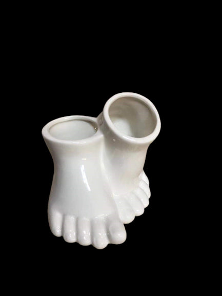 Ceramic Feet Novelty Planter Pot